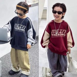 Kids' Hoodie Lot – Navy Red Slogan