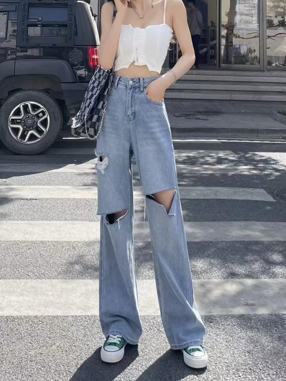 Women's Jeans Lot – Ripped Light Blue