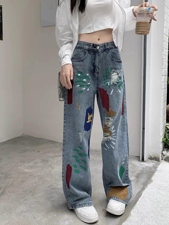 Women's Jeans Lot – Graffiti Print
