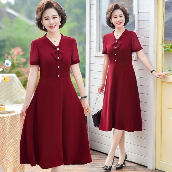 Women's Dress Lot – Red Casual Midi