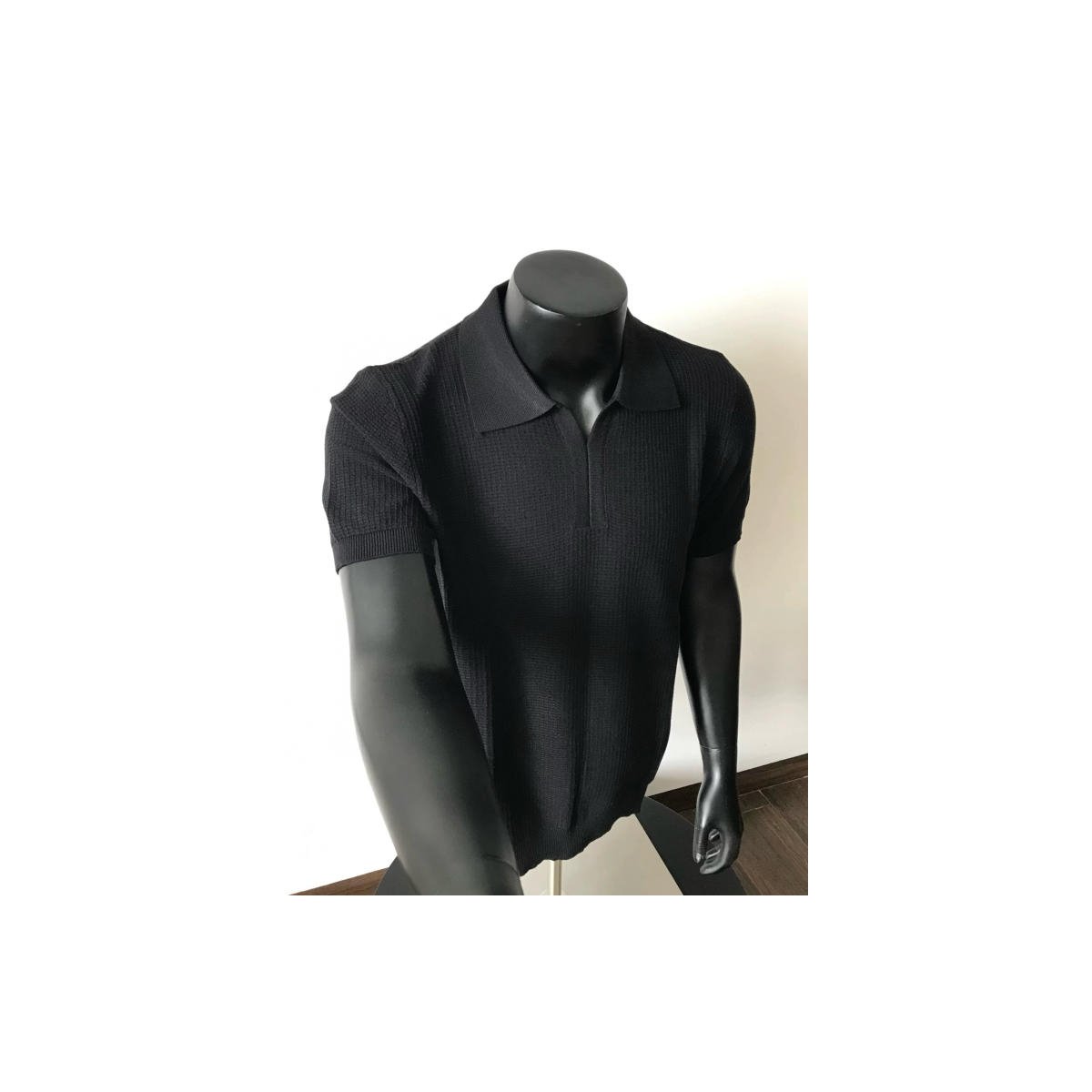Men's Polo Wholesale – Black Knit