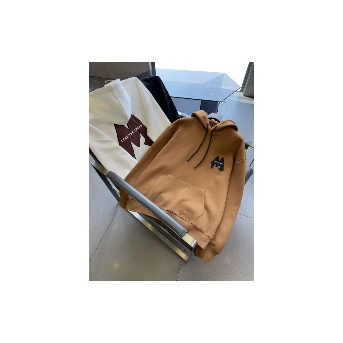 Men's Hoodie Wholesale – Navy & White - Image 3