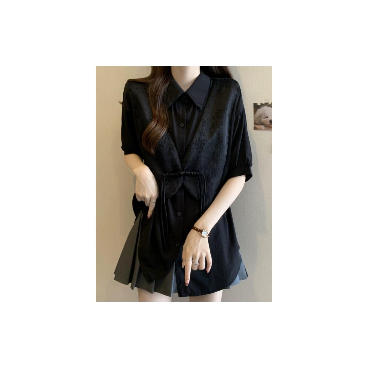 Women's T-Shirt Wholesale – Khaki Drape - Image 3