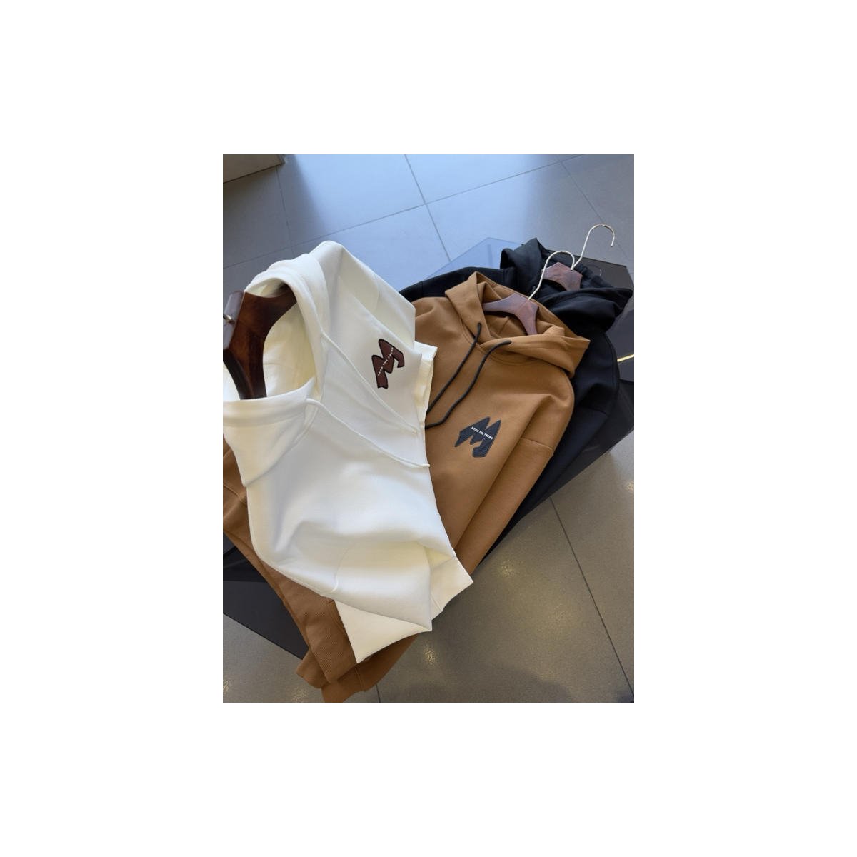 Men's Hoodie Wholesale – Navy & White - Image 5
