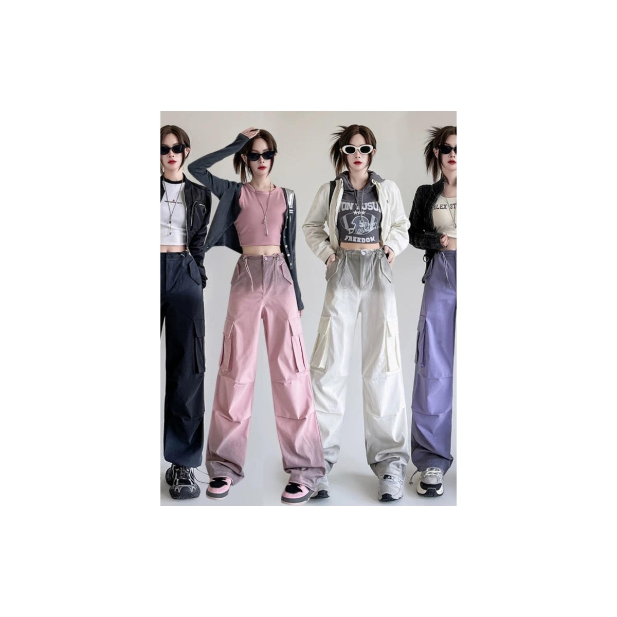 Women's Pants Wholesale – Cargo Wide Leg - Image 6