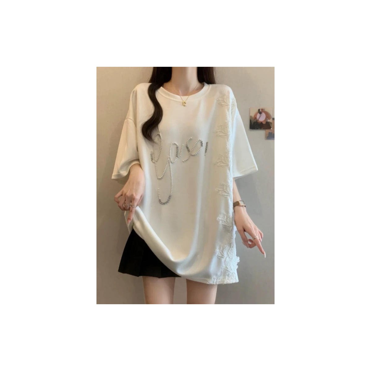 Women's T-Shirt Wholesale – Khaki Drape - Image 6