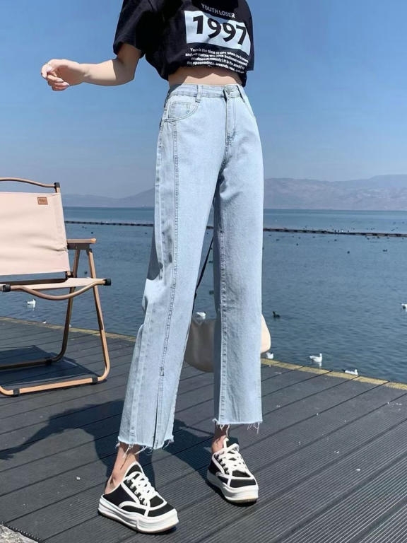 Women's Jeans Lot – Ripped Light Blue - Image 2