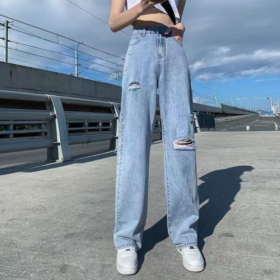 Women's Jeans Lot – Ripped Light Blue - Image 3