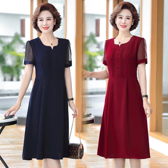 Women's Dress Lot – Red Casual Midi - Image 3